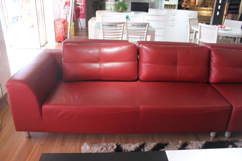 红苹果ap630转角皮沙发图片