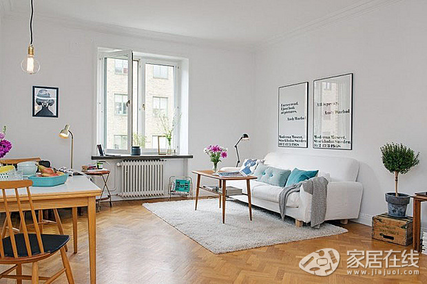 44平小户型 和北欧风格的混搭公寓
